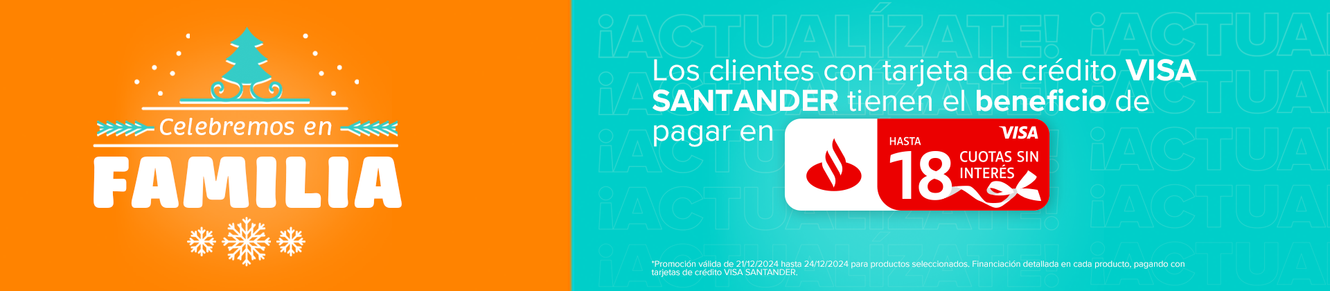 Gafa + Santander hasta 18 cuotas sin interés