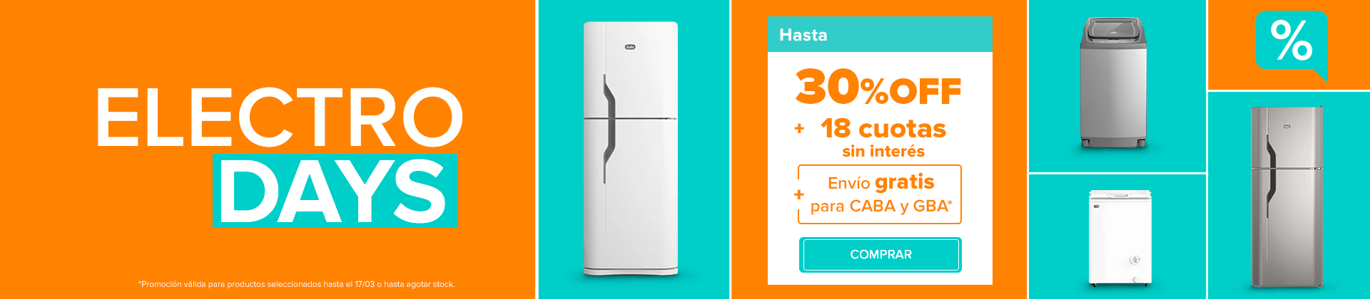 ELECTRO DAYS - GAFA HASTA 18 CUOTAS SIN INTERÉS + HASTA 30% OFF + ENVÍO GRATIS*