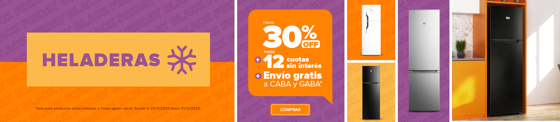Heladeras Gafa Black Friday